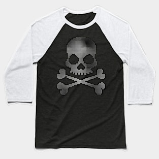 The Skull of Head Dot Matrix Baseball T-Shirt